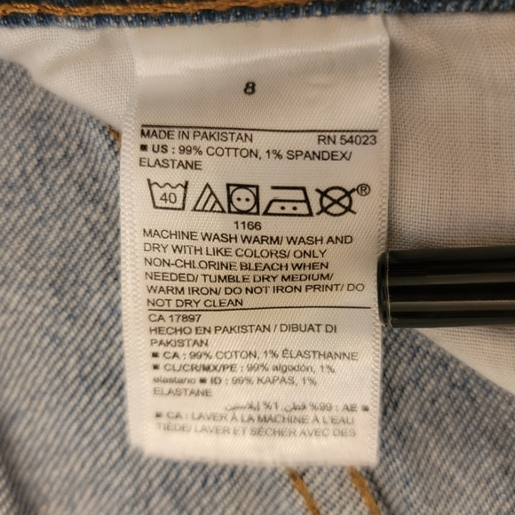 Old Navy Sky-Hi Straight Extra High Rise Relaxed Fit 32x27 Womens Size 8 - Picture 5 of 13